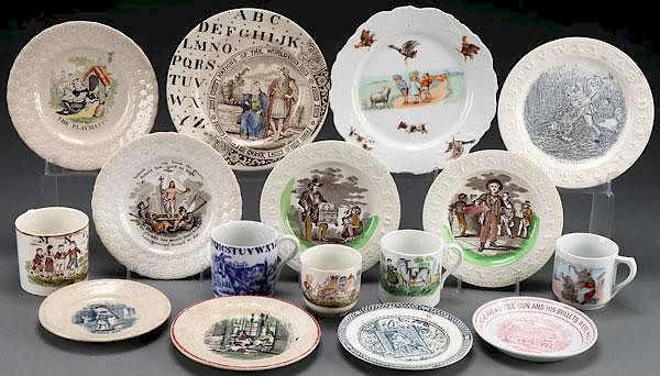 Appraisal: A GROUP OF ABC PLATES AND CUPS TH TH C