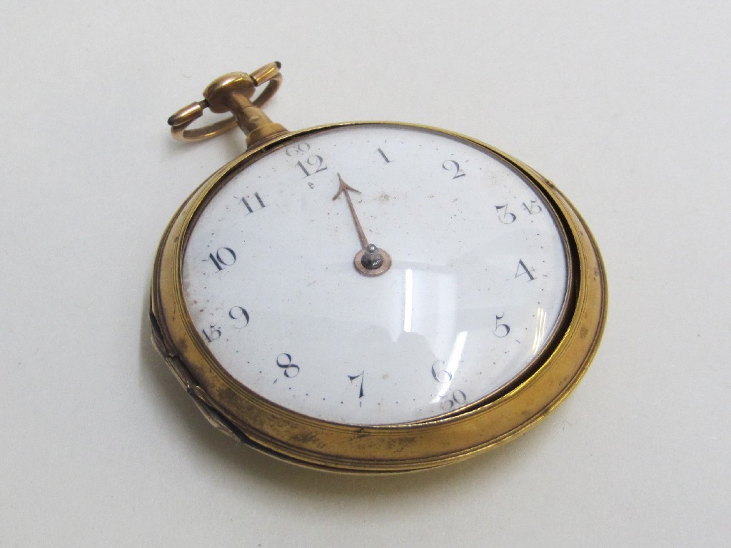 Appraisal: A George III silver gilt watch inscribed J Jackson London