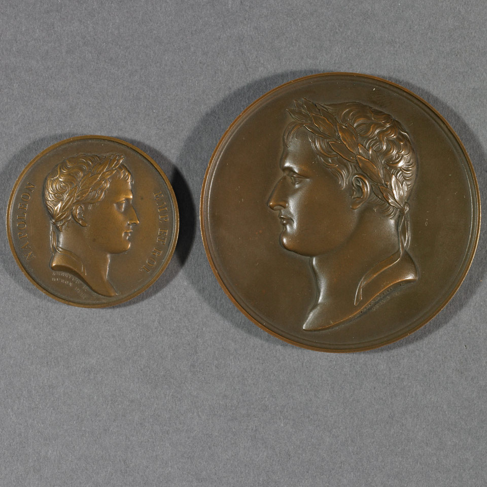 Appraisal: Napoleonic Wars Two Commemorative Bronze Medals late restrikes Confederation of