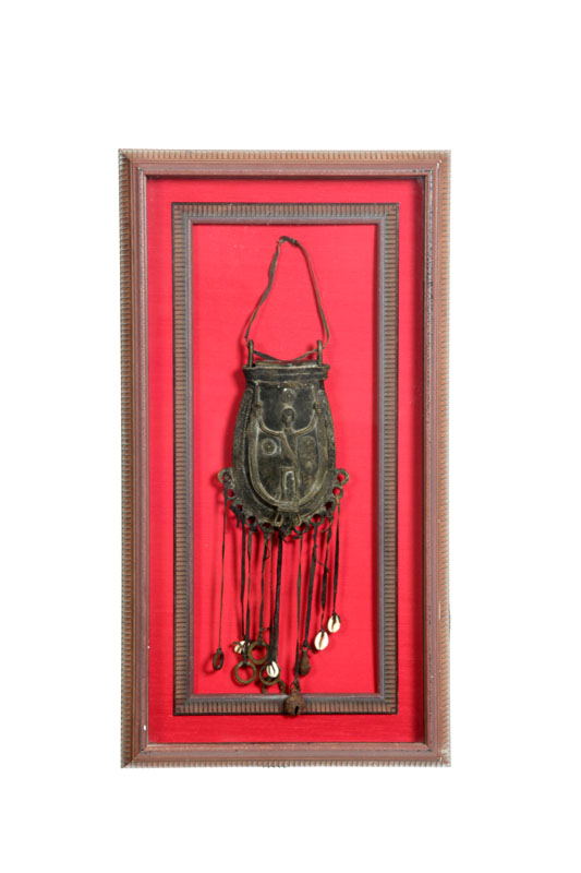 Appraisal: FRAMED MEDICINE MAN BAG Probably Africa late th-early th century