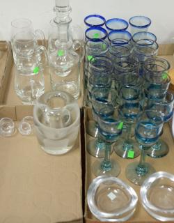 Appraisal: Four box lots of art glass stem and goblets Rosenthal