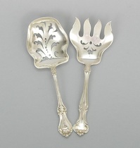 Appraisal: A Sterling Silver Serving Spoon And A Sterling Silver Serving