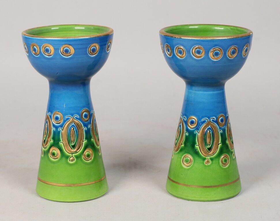 Appraisal: PAIR OF ROSENTHAL NETTER ITALY CANDLESTICKSPair of Rosenthal Netter Italy