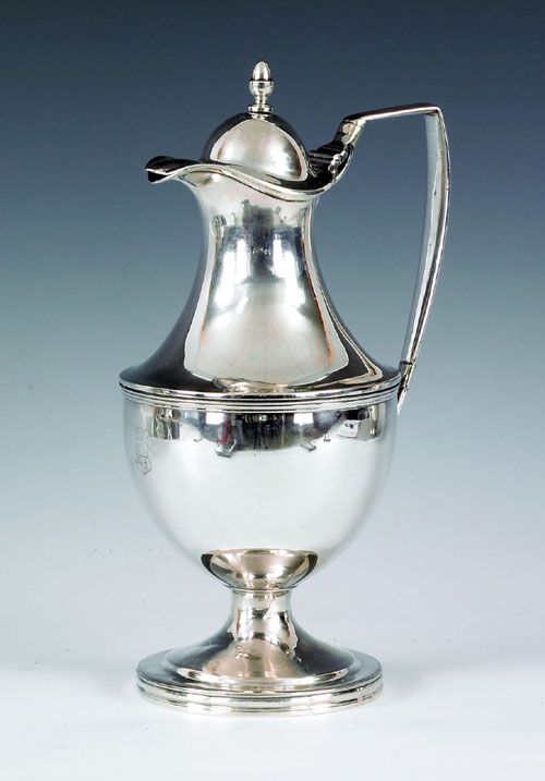 Appraisal: Boston silver claret jug ca bearing the touch of Jesse