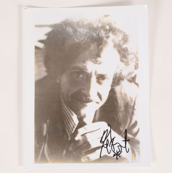 Appraisal: Kurt Vonnegut autographed x photo and signature on an excerpt