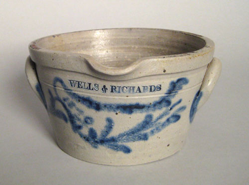 Appraisal: Reading Pennsylvania stoneware batter crock th c impressed Wells Richards