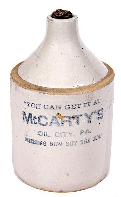 Appraisal: HALF GALLON ADVERTISING JUG MCCARTY'S OIL CITY PA HALF GALLON