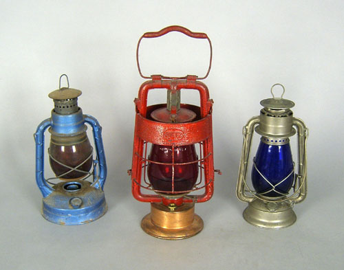 Appraisal: Three Dietz Railroad lanterns