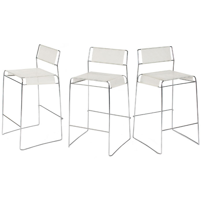 Appraisal: Niels Jorgen Haugesen Network barstools three by Hybodan A S