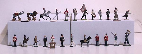 Appraisal: Collection of Lead Soldiers Various contemporary manufactured lead soldiers depicting