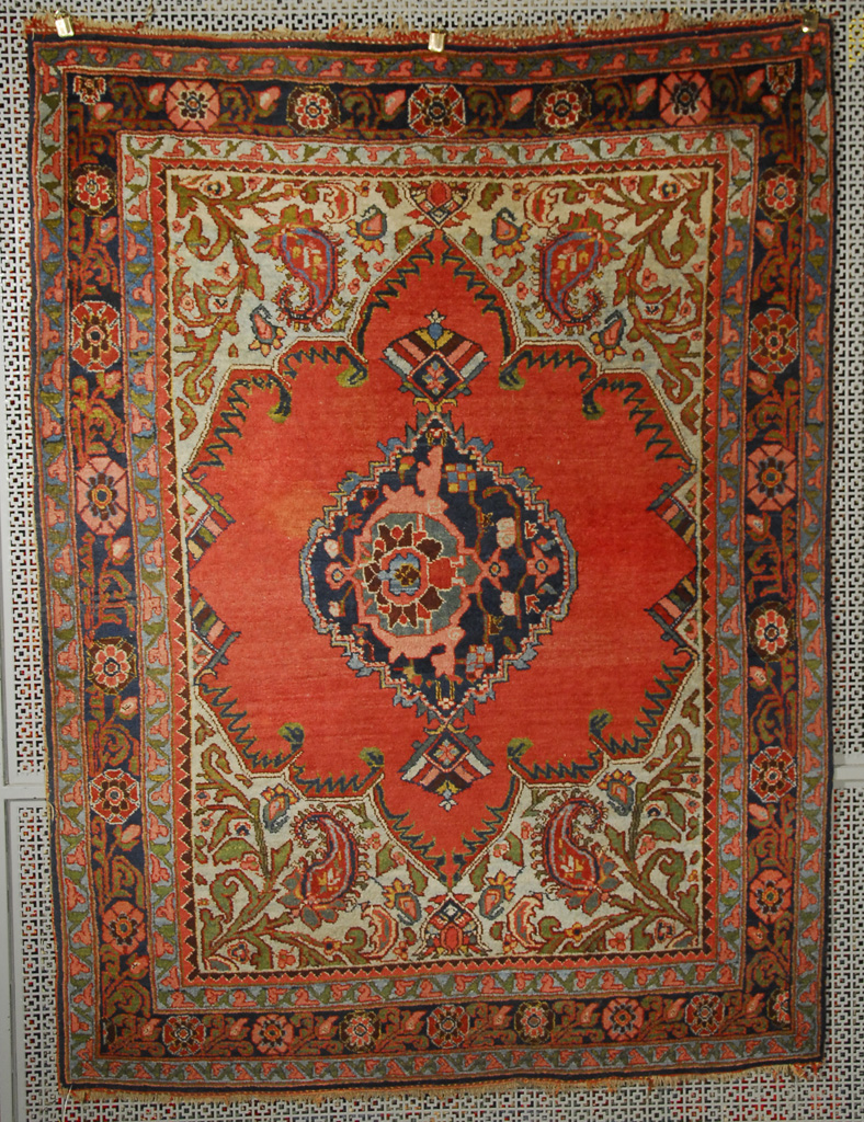 Appraisal: BIDJAR RUG Persia late th century with wool foundation feet