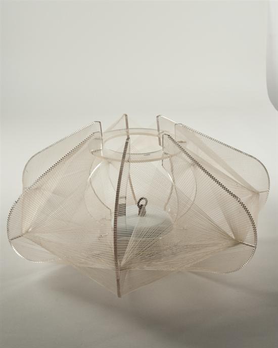 Appraisal: Plexiglass with Monofilament Strung Light Fixture Dia