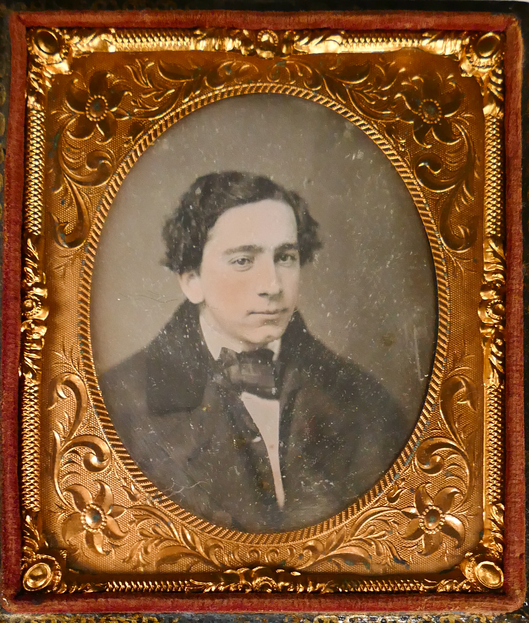 Appraisal: Meade Brothers Daguerreotype Portrait in Daguerre Branded Case 's An