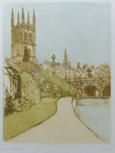 Appraisal: Richard Beer British b Magdalen Bridge signed titled and numbered