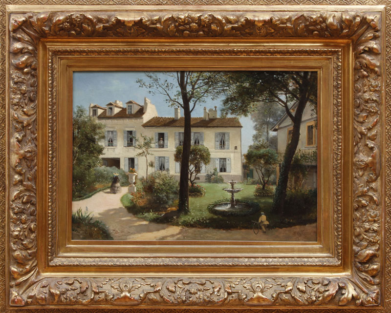 Appraisal: HENRI-JEAN LEFORTIER - FRENCH VILLA Oil on canvas signed 'H