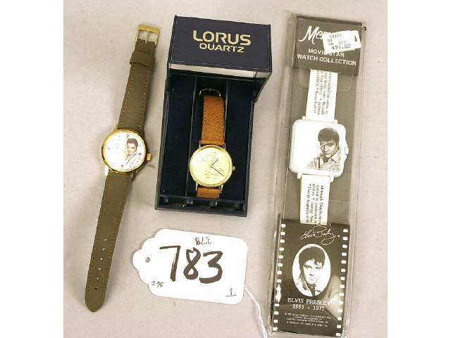 Appraisal: Collector's wristwatches including a gold faced Mickey Mouse and Elvis