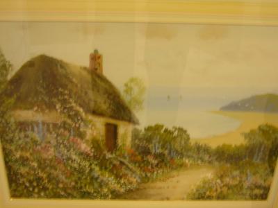 Appraisal: REGINALD DANIEL SHERRIN - A Coastal Cottage signed gouache x