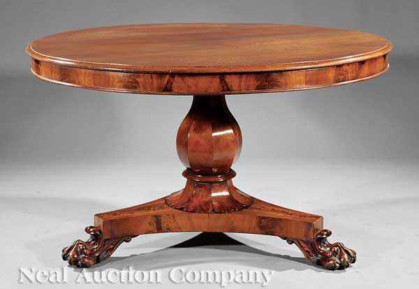 Appraisal: A William IV Mahogany Tilt-Top Center Table c circular molded