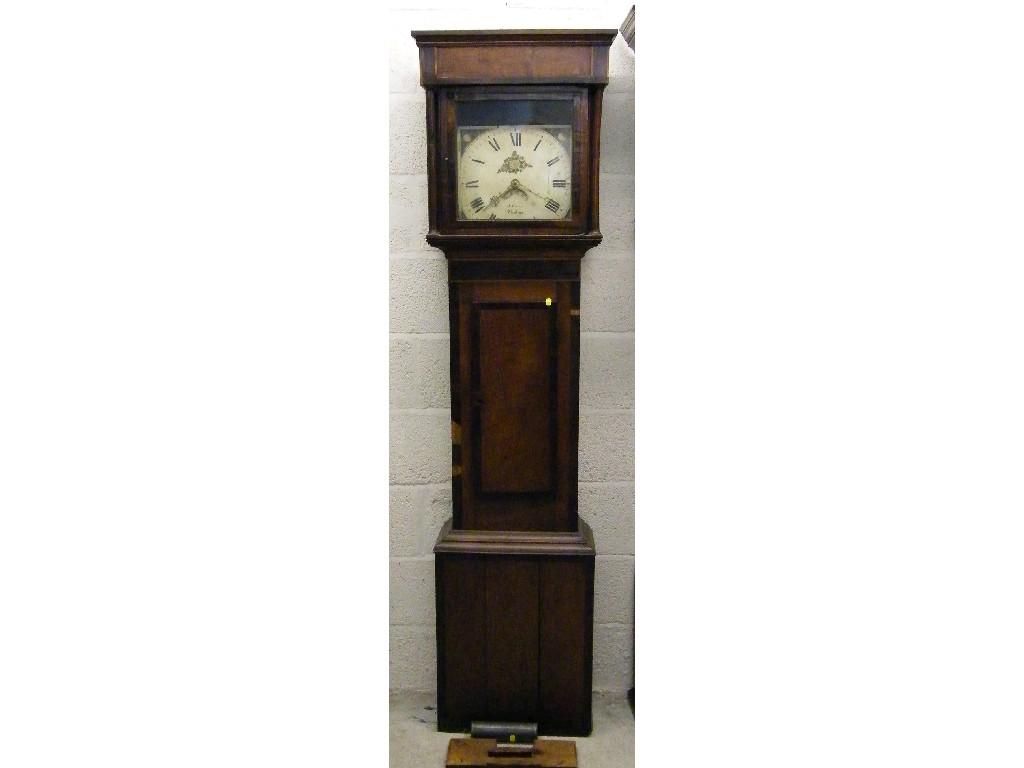 Appraisal: Antique and later ebonised tavern clock with later two train