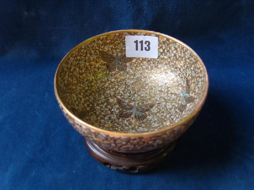 Appraisal: A late th century Satsuma bowl with all over painted