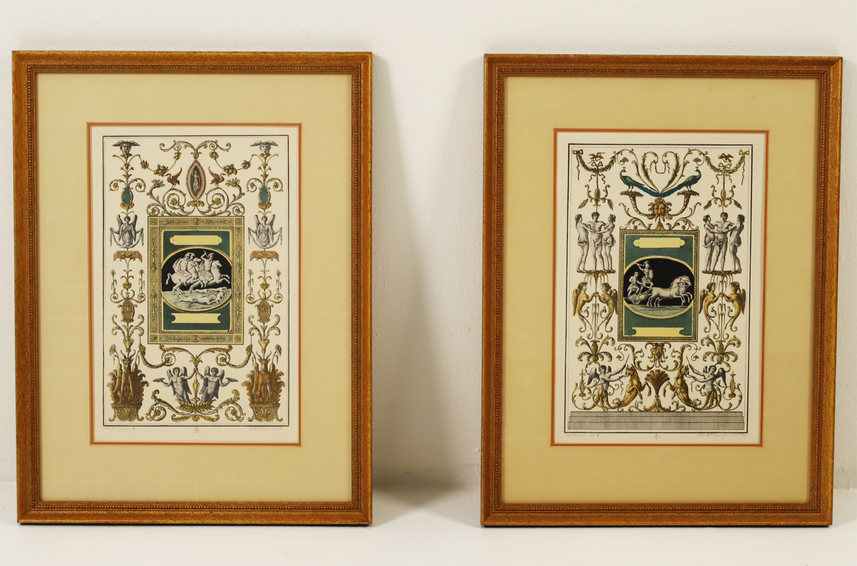 Appraisal: PAIR OF NEO-CLASSICAL COLORED PLATES Pair of Neo-classical colored plates