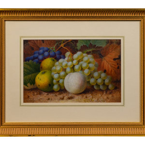 Appraisal: James T Clapham English th Century Fruit and Leaves watercolor