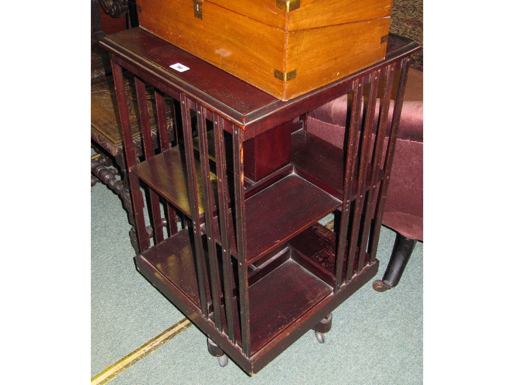 Appraisal: Mahogany revolving bookcase