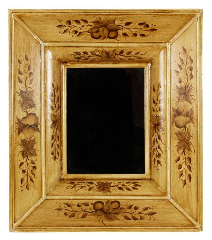 Appraisal: - French Style Mirror French style mirror in paint decorated