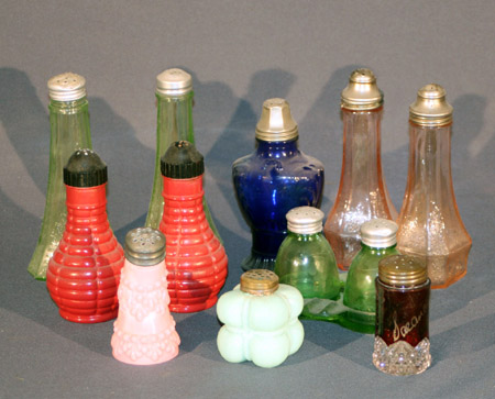 Appraisal: Group of Victorian and Later Colored Glass Salt and Pepper