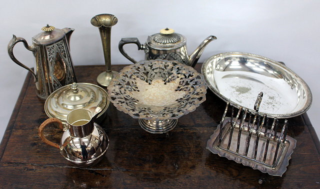 Appraisal: A COLLECTION OF ANTIQUE AND LATER SILVERPLATED ITEMS to include