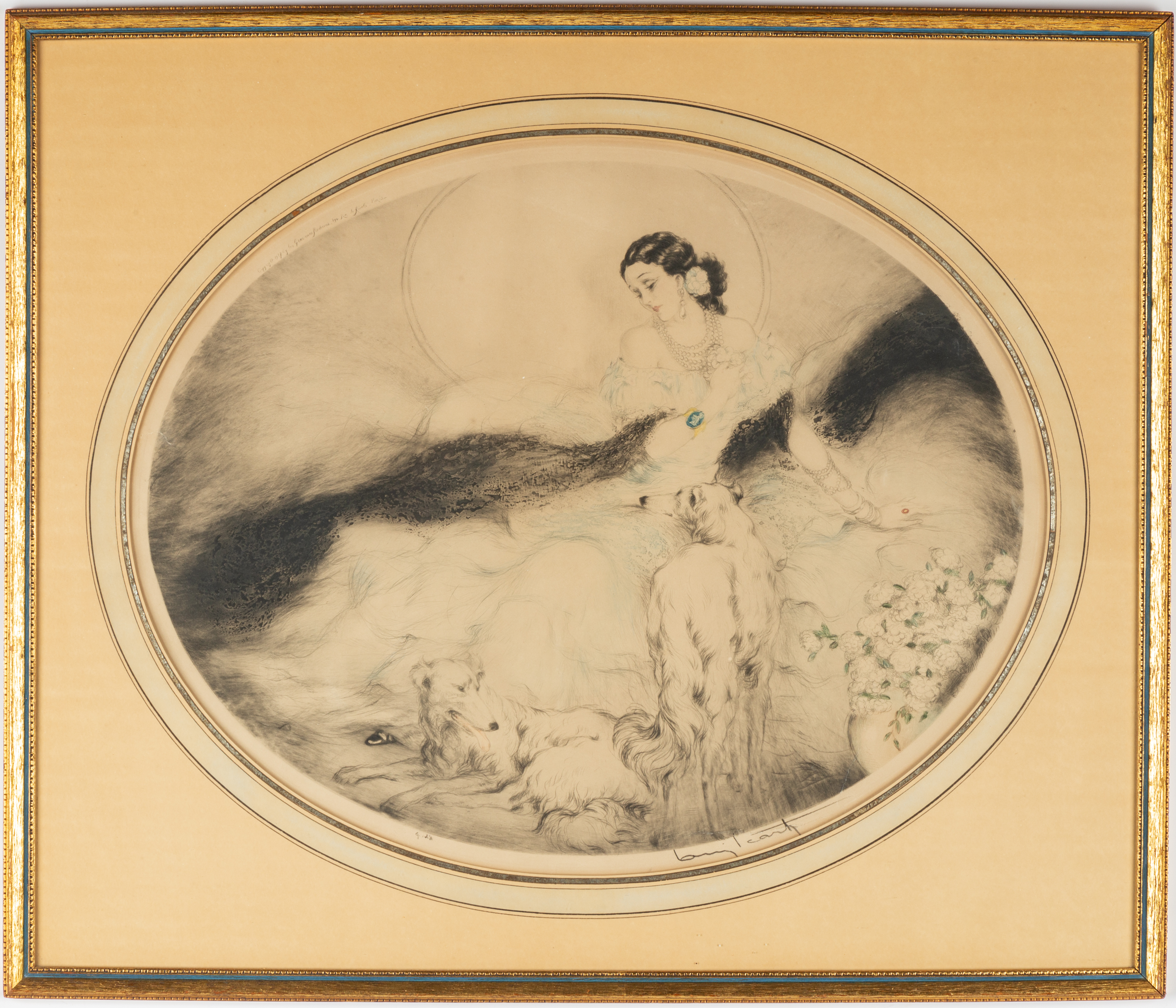 Appraisal: LOUIS ICART FRENCH - LADY OF THE CAMELIAS Lithograph pencil