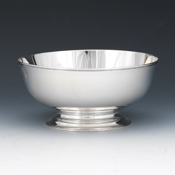 Appraisal: TIFFANY CO STERLING SILVER EPHRAIM BRASHER REPRODUCTION FOOTED BOWL x