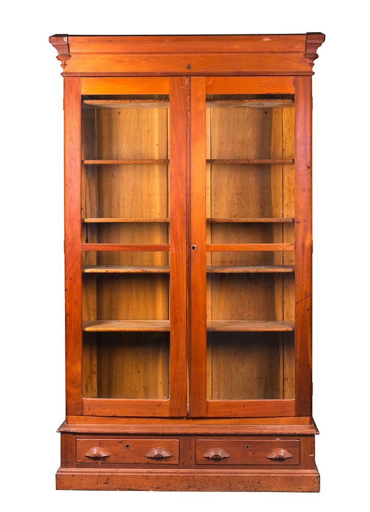 Appraisal: Walnut Victorian Door Library Bookcase Walnut Victorian Door Library Bookcase