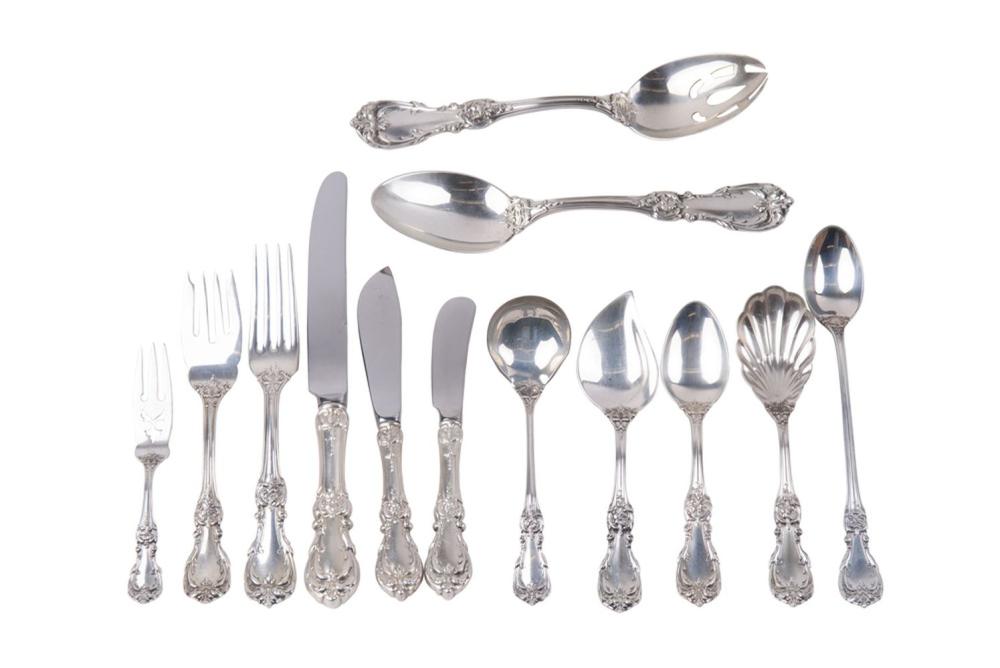 Appraisal: REED BARTON 'BURGUNDY' STERLING FLATWARE SERVICEcomprising dinner knives butter knives