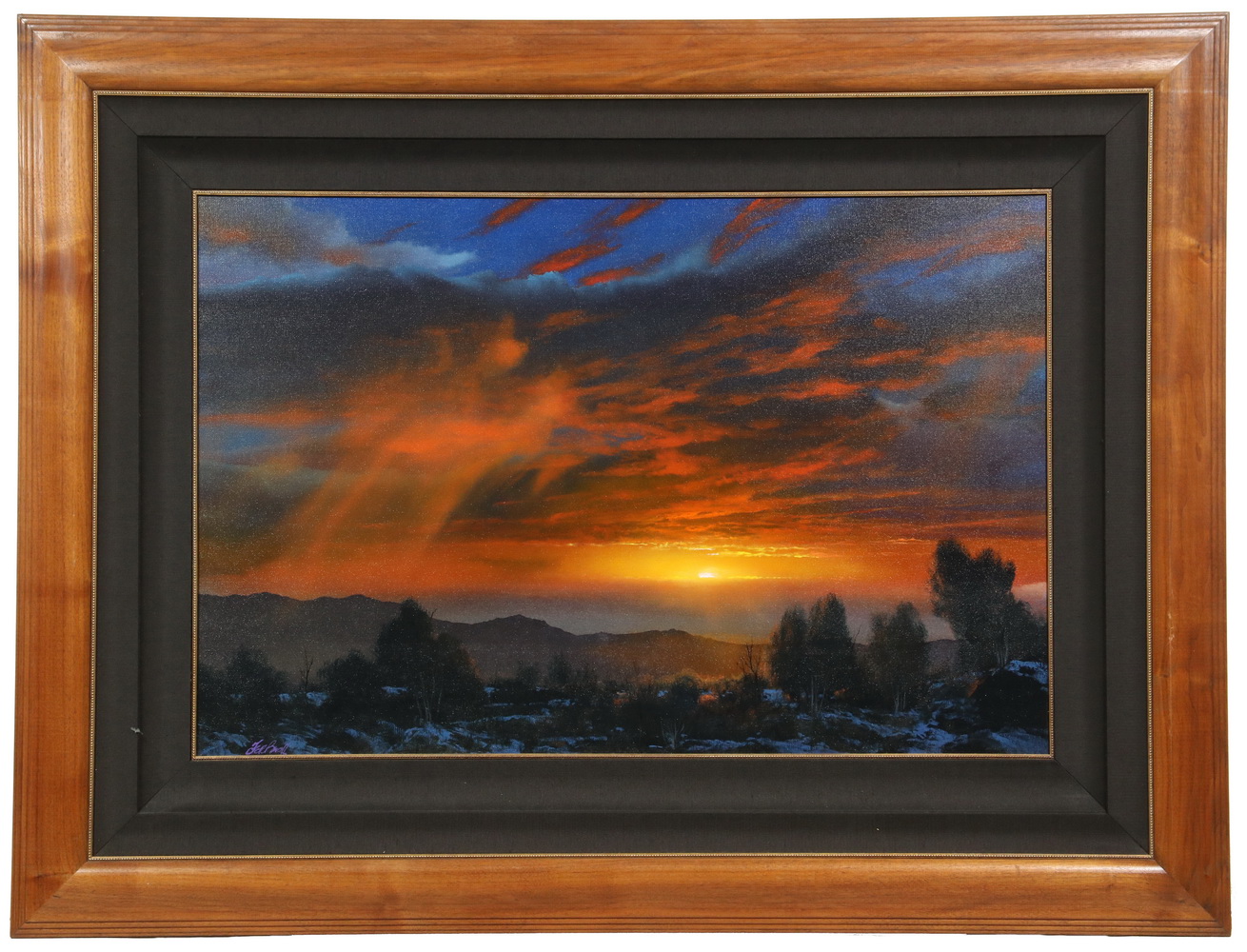 Appraisal: DALE TERBUSH CA NM AZ - Enchanted Desert Sunset acrylic