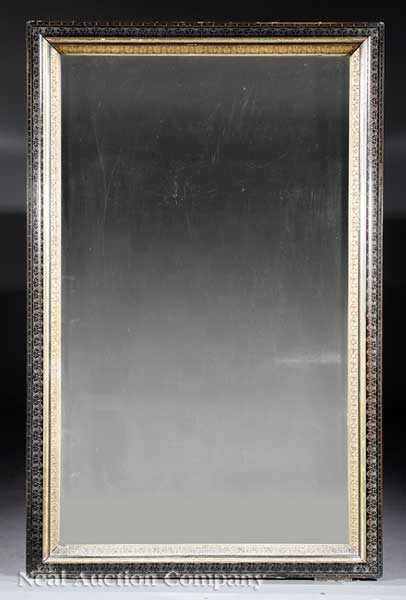 Appraisal: An American Aesthetic Ebonized and Gilded Mirror late th c