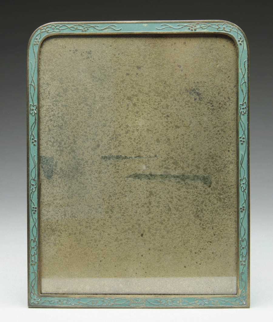 Appraisal: TIFFANY ENAMELED FRAME Wonderful Tiffany frame has rounded corners at