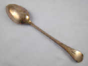 Appraisal: A Hanoverian thread variant pattern serving spoon Sheffield length cm