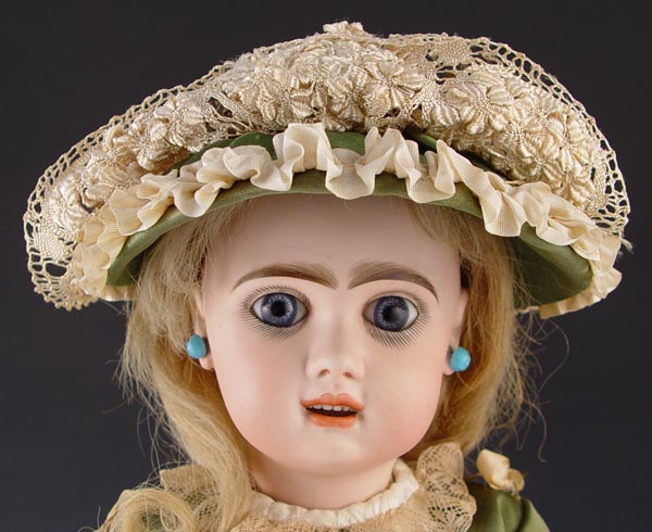 Appraisal: TETE JUMEAU FRENCH BISQUE HEAD DOLL Bisque head with open