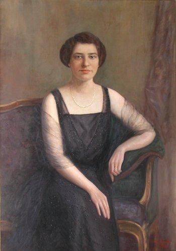 Appraisal: Artist Silvette E M Title Portrait of Beatrice Lehman Metzger