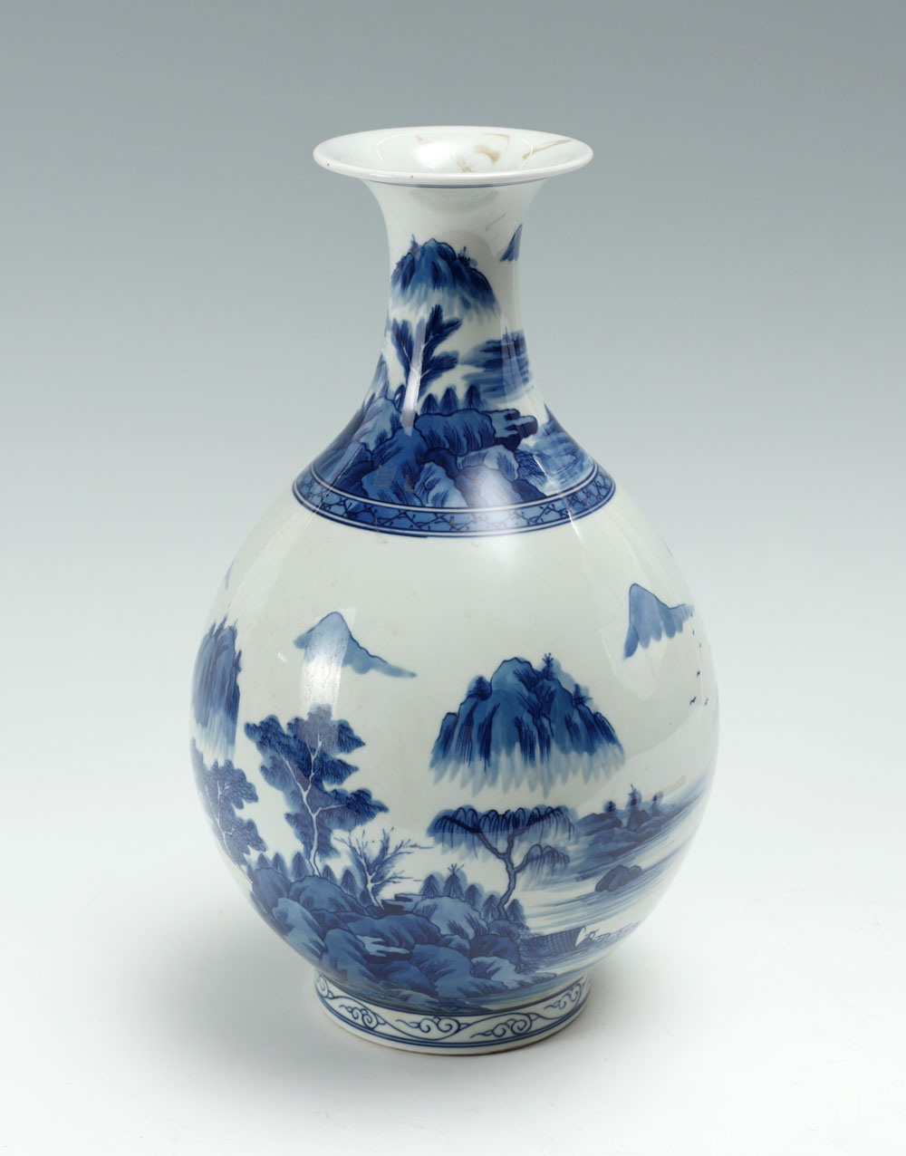 Appraisal: CHINESE BLUE AND WHITE VASE Chinese blue white vase having