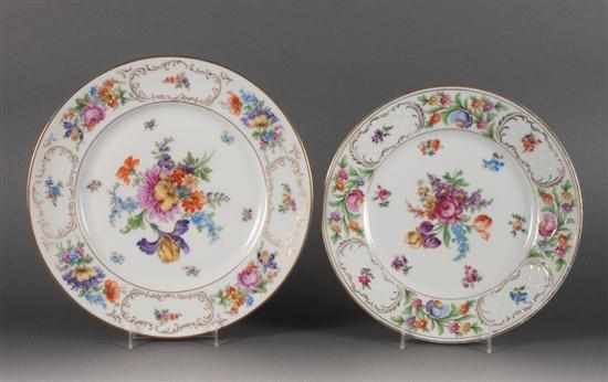 Appraisal: Six Dresden porcelain luncheon plates and six Tirschenreuth porcelain dinner