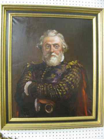 Appraisal: J Senabre Oil Portrait of a Russian Nobleman on canvas