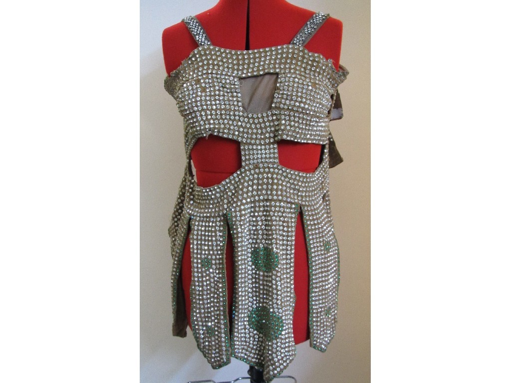 Appraisal: A heavy diamante tunic purportedly from the wardrobe of Florrie