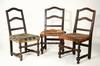 Appraisal: CHAIRS - Six Jacobean Continental side chairs have leather seats