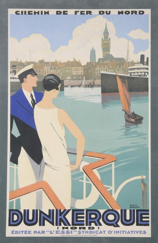 Appraisal: FRENCH TRAVEL POSTER BY ROGER BRODERS Circa Lucien Serre Cie