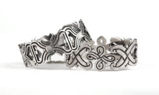 Appraisal: Two silver bracelets Pedro Castillo and JS One stamped for