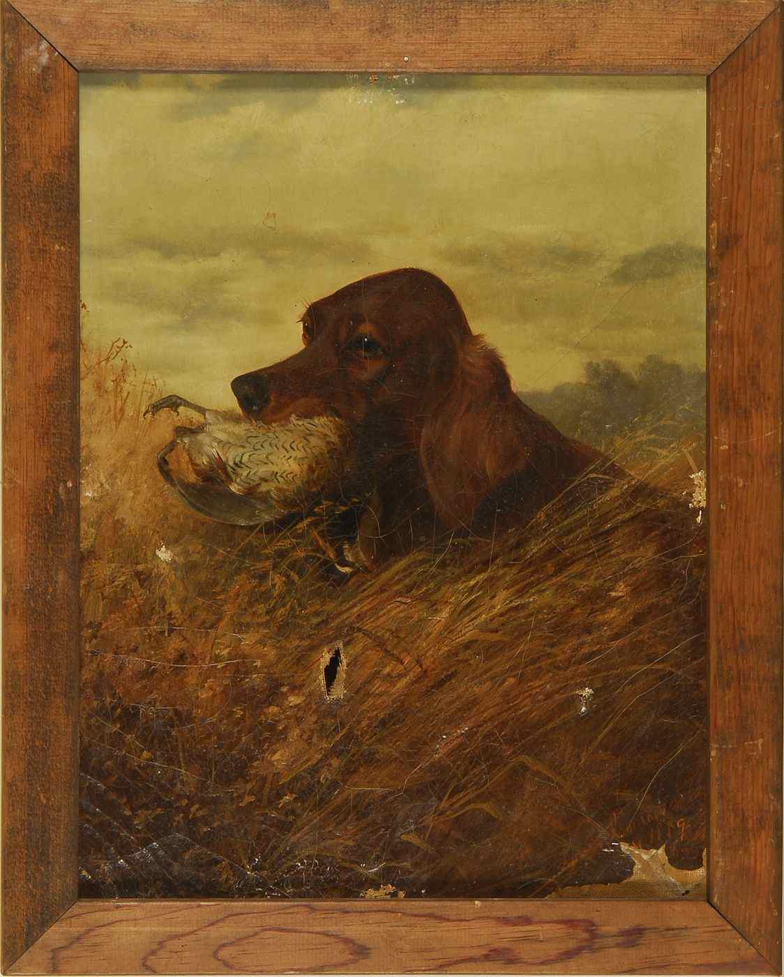 Appraisal: LOUIS CONTOITAmerican Late th Early th CenturyIrish setter with a