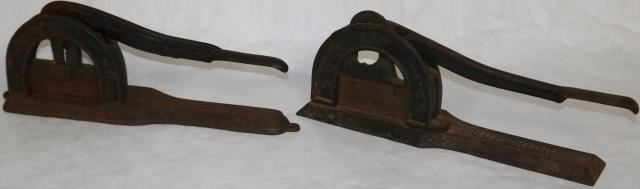 Appraisal: LATE TH C CAST IRON TOBACCO CUTTERS ONEMARKED SUPERIOR OTHER