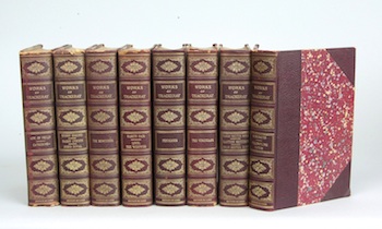 Appraisal: William Makepeace Thackeray eight volumes from the Edition de Luxe